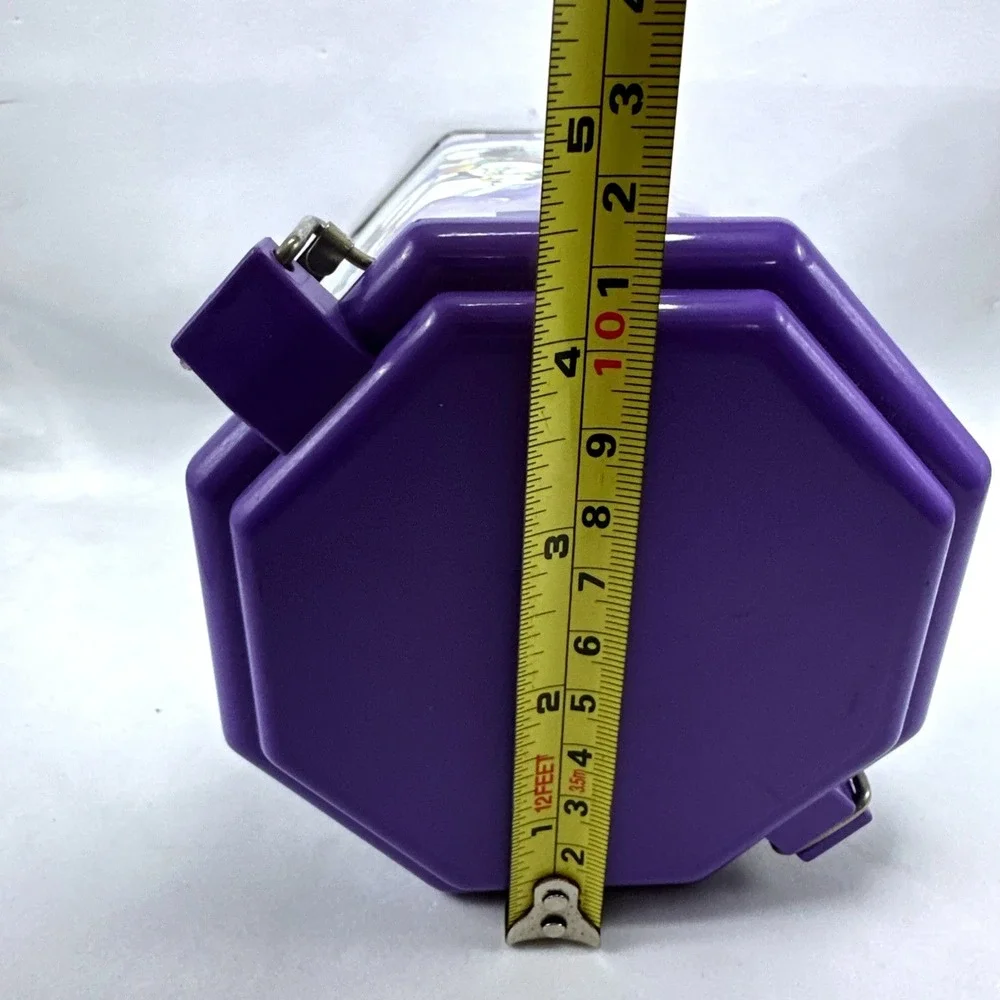 Penguin Canister Purple Lid‎ Metal Kitchen Storage Container Decor